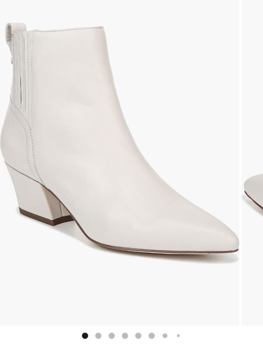 SARTO by Franco Sarto Luca White Leather Ankle Boots Women’s 9.5M
